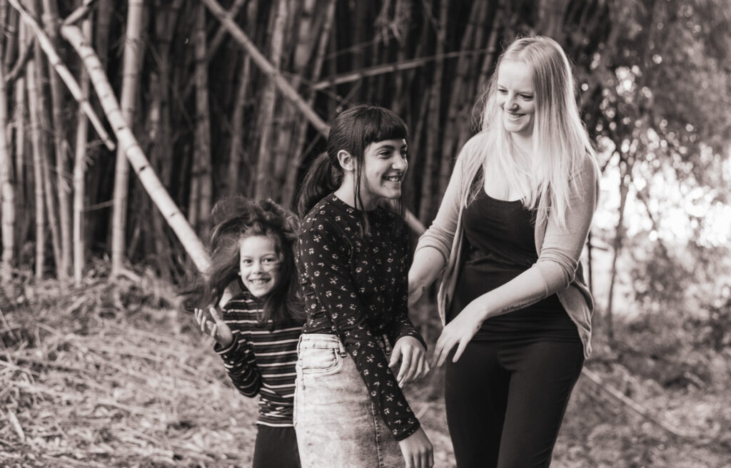 Black and white Family Photography taken at the Seaton Park Nature Reserve in Durban North