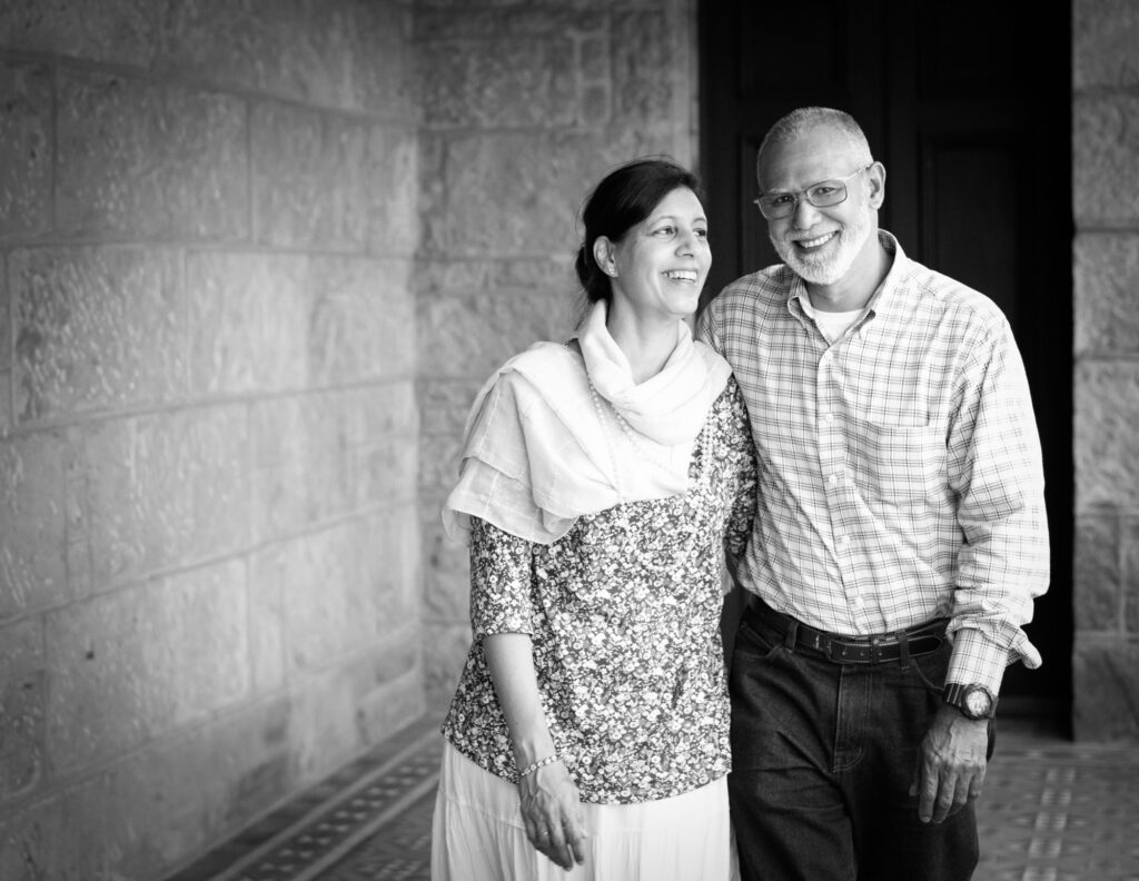 Happy Couple Black and White Portrait at the Kenneth Stainbank Nature Reserve in Durban
